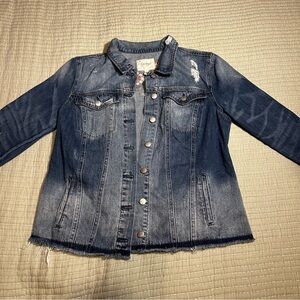 Jessica Simpson Dark and Light Blue Women Jean Jacket